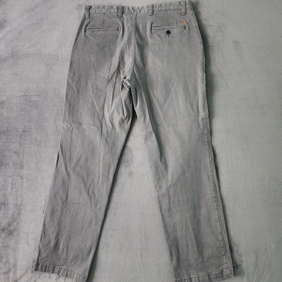 Dockers Pants Mens Size 34x32 Easy Khaki Gray Straight Fit Flat Front Casual - Picture 2 of 11
